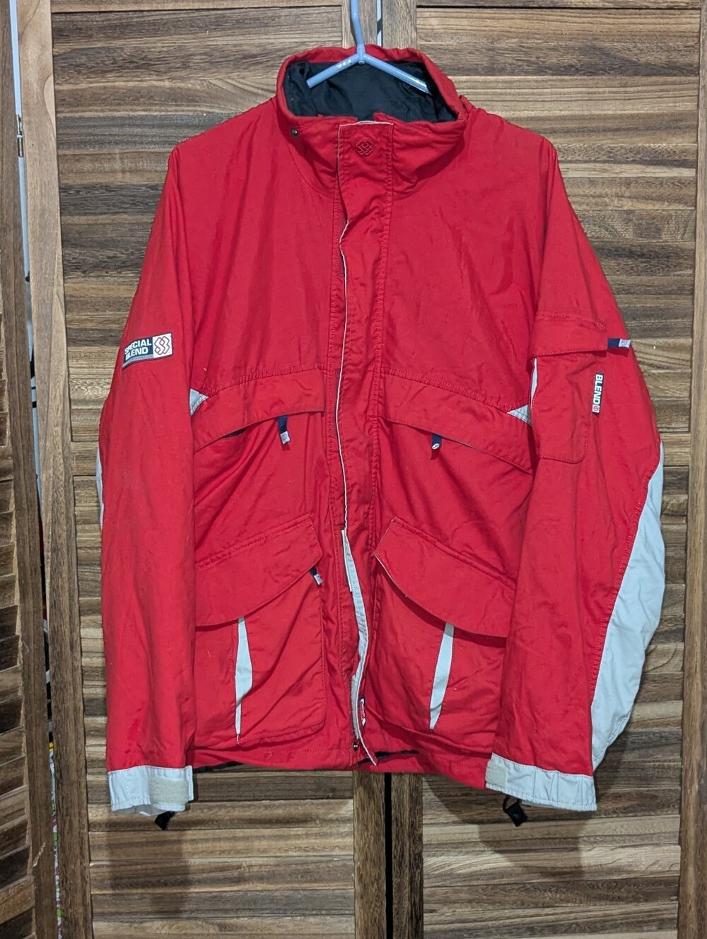Vintage Special Blend Red & White Waterproof Ski / Snowboard Jacket Size M 🏂🔥